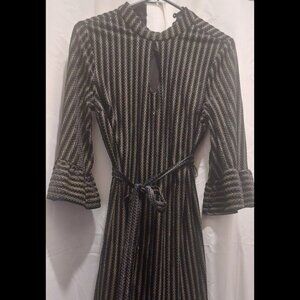 Modcloth disco chevron dress XS